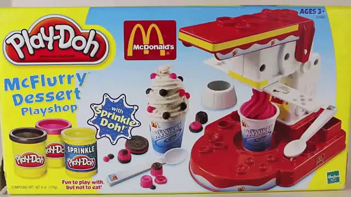 Play Doh McDonalds McFlurry Dessert Playshop Play Dough Fast Food Ice Cream Vintage DisneyCarToys