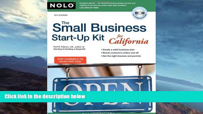 Buy NOW  The Small Business Start-Up Kit for California Peri H. Pakroo J.D.  Full Book