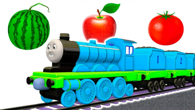 Fruits and Vegetables with Thomas The Train For kids | Learn Colors w Nursery Rhymes Songs