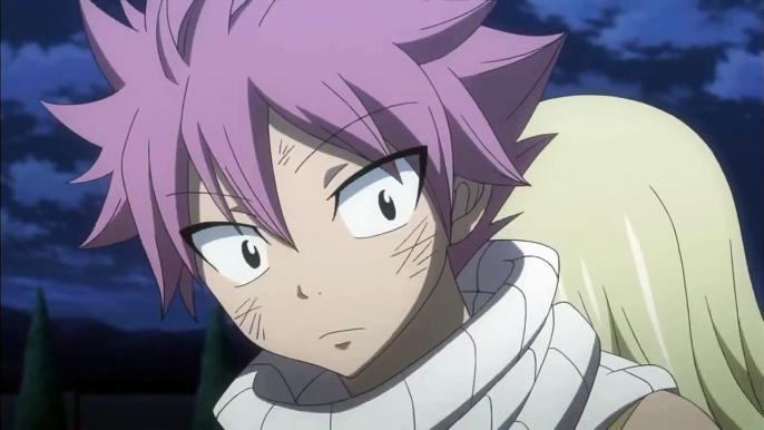 Lucy abraza a Natsu (Fairy Tail S2 Episodio 23 HD)