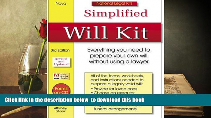 READ book  Simplified Will Kit: National Legal Kit Series (Simplified Will Kit (W/CD))  FREE BOOK