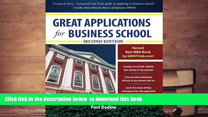 READ book  Great Applications for Business School, Second Edition (Great Application for Business