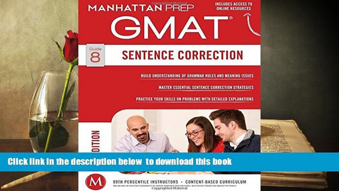 FREE [DOWNLOAD]  GMAT Sentence Correction (Manhattan Prep GMAT Strategy Guides)  FREE BOOK ONLINE