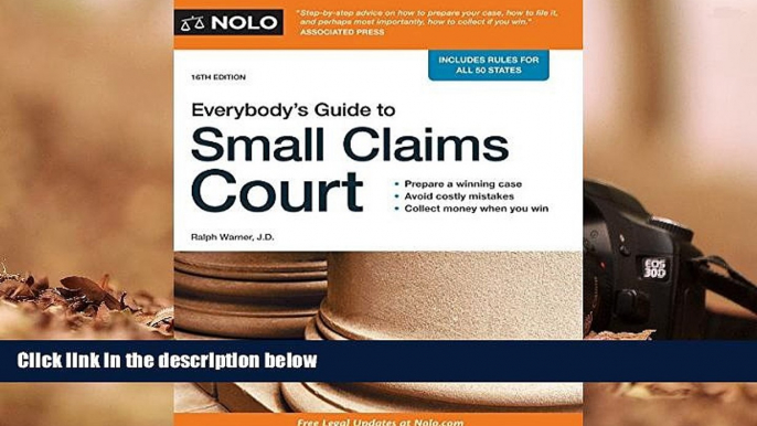 Online Ralph Warner Attorney Everybody s Guide to Small Claims Court (Everybody s Guide to Small