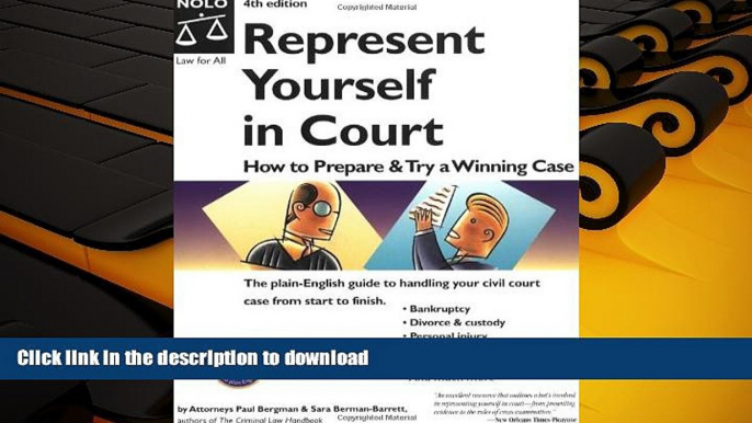 READ THE NEW BOOK Represent Yourself in Court: How to Prepare and Try a Winning Case PREMIUM BOOK