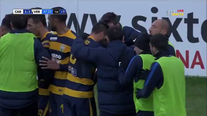 1-1 Giampaolo Pazzini Goal Italy  Serie B - 24.12.2016 Carpi FC 1-1 Hellas Verona