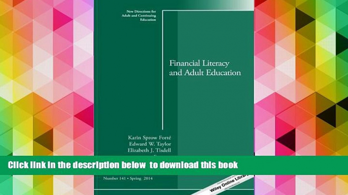 READ book  Financial Literacy and Adult Education: New Directions for Adult and Continuing