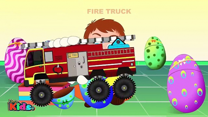 Surprise Eggs Monster Street Vehicles | Cars & Trucks | Little Kids TV