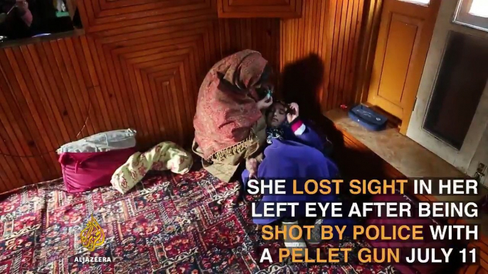 Saniya, one of many Muslim Kashmiris who lost their eyesight from pellet guns by India