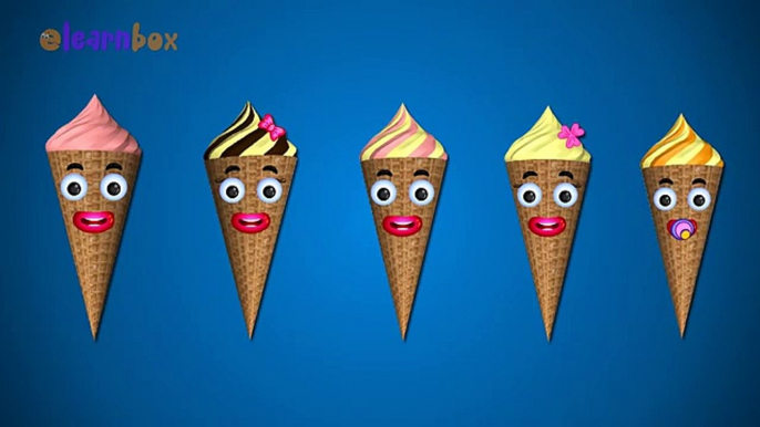Cone Ice Cream Cartoons Animation Singing Finger Family Nursery Rhymes for Preschool Childrens Song