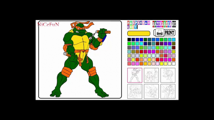 Ninja Turtles Coloring Pages For Kids - Ninja Turtles Coloring Pages Games