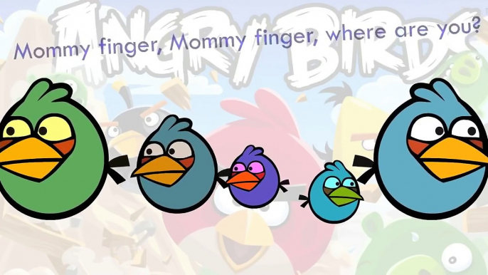 Angry Birds Finger Family Song - Daddy Finger Nursery Rhymes Green REd White Birds - kids songs