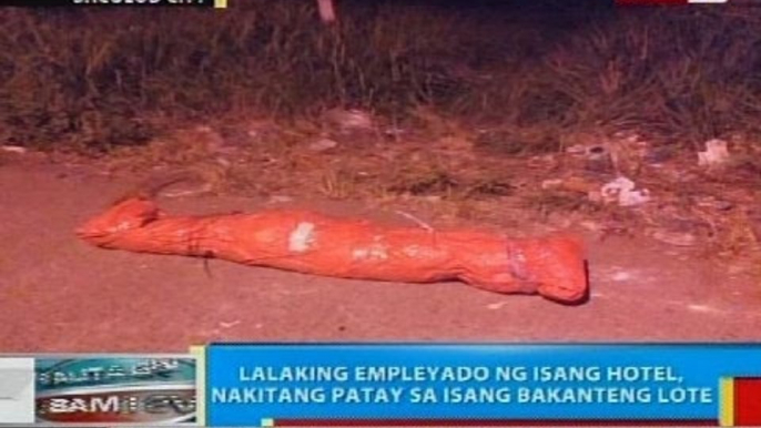 bpLalaking empleyado ng isang hotel, nakitang patay sa isang bakanteng lote sa Bacolod City