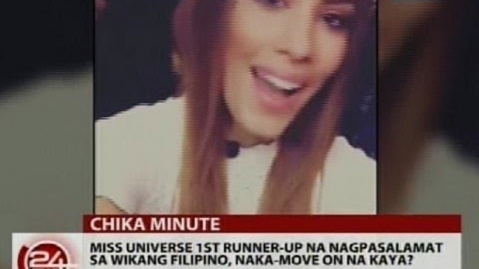 Miss Universe 1st Runner-Up na nagpasalamat sa wikang Filipino, naka-move on na kaya?