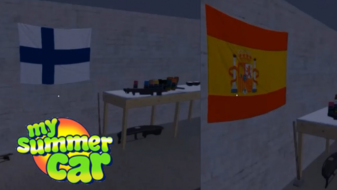 My Summer Car - Como cambiar la bandera del garaje - How to change garage flag