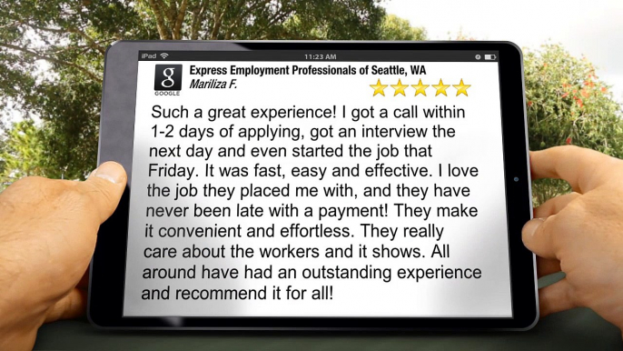 Express Employment Professionals of Seattle, WA |Wonderful 5 Star Review by Mariliza F.