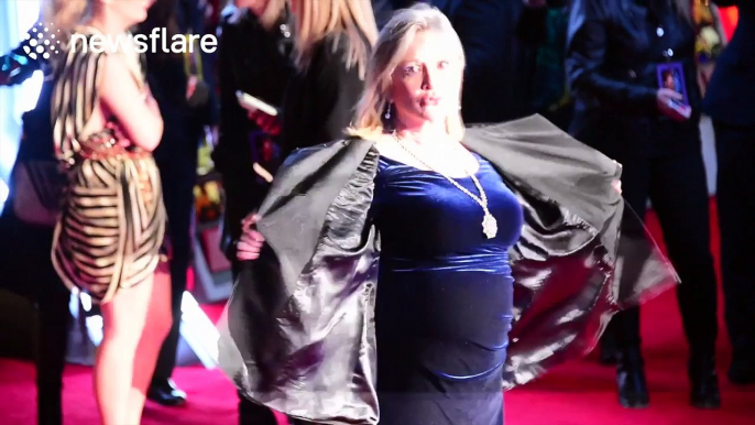 Star Wars actress Carrie Fisher at Star Wars: The Force Awakens premiere