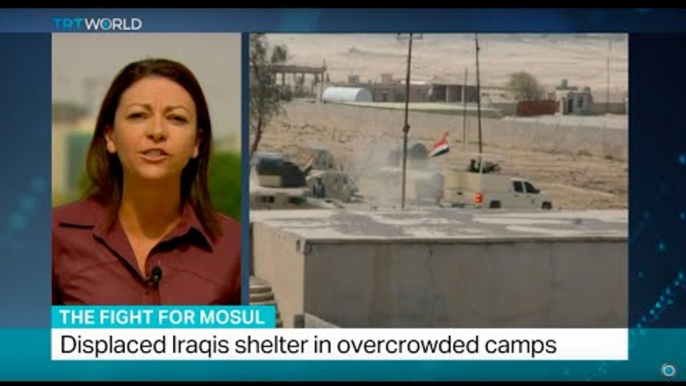 Fight For Mosul: Displaced Iraqis shelter in overcrowded camps, Nicole Johnston reports