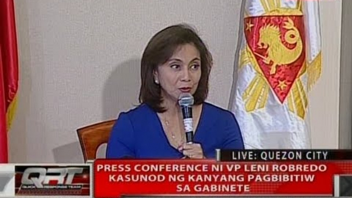 QRT: Press conference ni VP Leni Robredo kasunod ng kanyang pagbibitiw sa gabinete