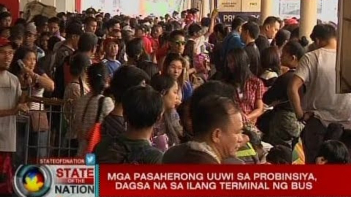 SONA: Mga pasaherong uuwi sa probinsiya, dagsa na sa ilang terminal ng bus