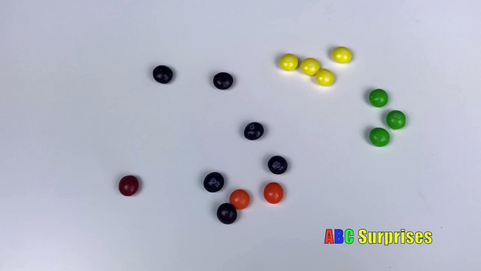 Learn to Count with Candy Skittles M&M Snickers Butterfinger Shopkins Egg Surprise Toys learn colors-zcAk2yT7MkM