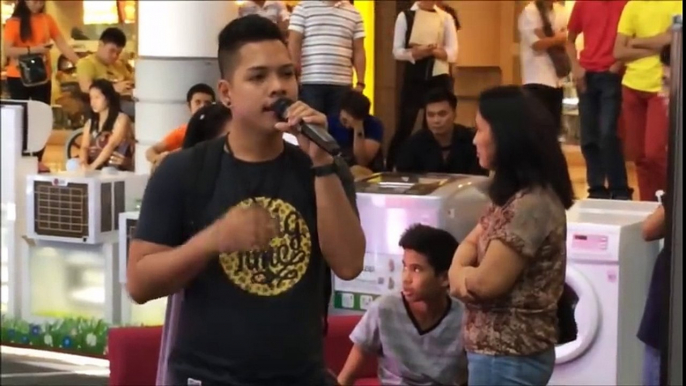 Celine Dion and Andrea Bocelli in ONE! - Filipino Mall Goer sings "The Prayer" with 2 Voices (Man & Woman)