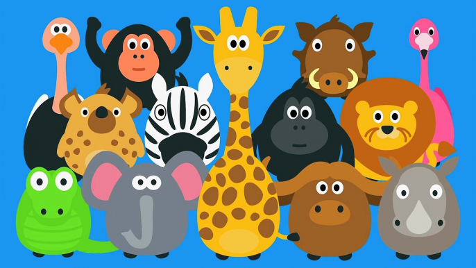 Learning Wild Animals for Kids - Teaching Animals Video for Toddlers - Stacking Tsum Tsum Style