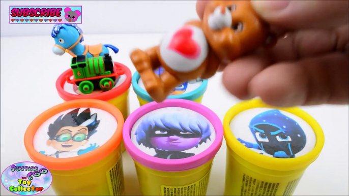 Learn Colors PJ Masks Disney Jr. Owlette Catboy Gekko Luna Girl Surprise Egg and Toy Collector SETC