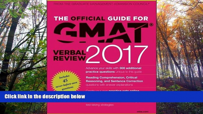 Download  The Official Guide for GMAT Verbal Review 2017 with Online Question Bank and Exclusive