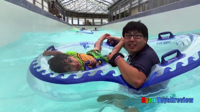 WATERPARK WAVE POOL Family Fun Outdoor Amusement Giant Waterslides  Ryan ToysReview-