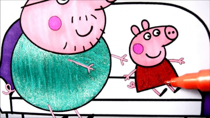 Peppa Pig and Daddypig BEST Coloring Book Pages Kids Fun Art Activities Rainbow Coloring Videos