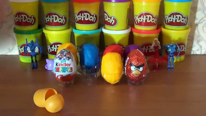 Play Doh surprise eggs, Angry Birds surprise eggs, Transformers, Marvel, Spiderman, Disney Cars