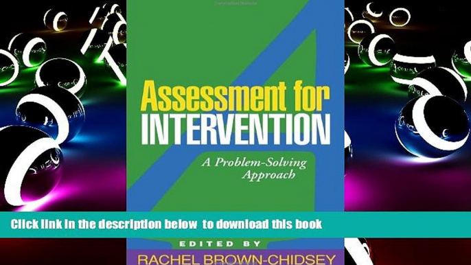 PDF [DOWNLOAD] Assessment for Intervention, First Edition: A Problem-Solving Approach (Guilford