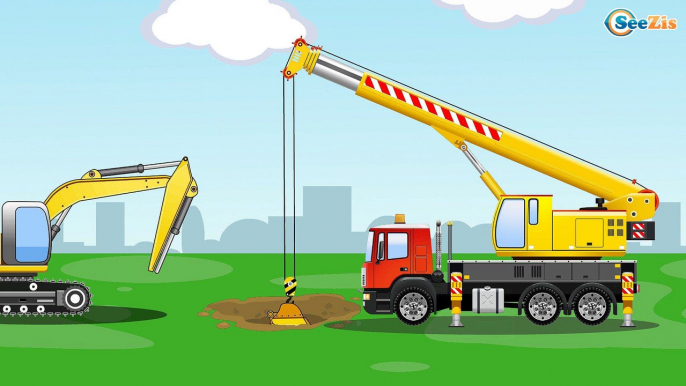 The Yellow Diggers and The Bulldozer - Diggers Cartoons - World of Cars for children