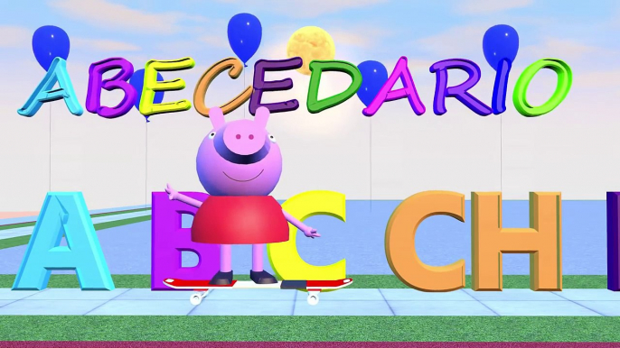 abecedario peppa pig - alfabeto en español para niños - canciones infantiles - las letras