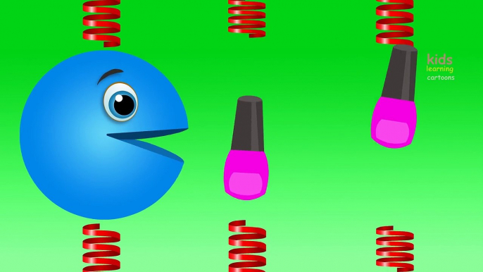 Learn Colors with Packman - Surprise Nail Art -Learning Colors for Children with Pacman Spring Video