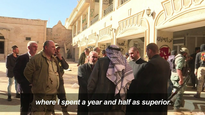 Prayers return to Iraqi monastery ravaged by IS-KyigTgLAfQ4