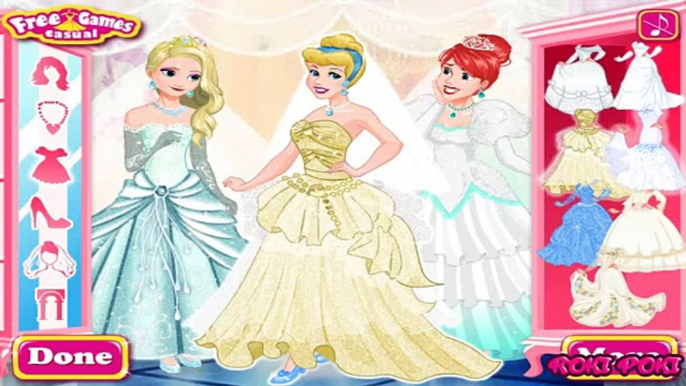 PRINCESAS DISNEY ELSA FROZEN ARIEL CENICIENTA VESTIDOS DE BODA! - PRINCESS DISNEY WEDDING FESTIVAL!