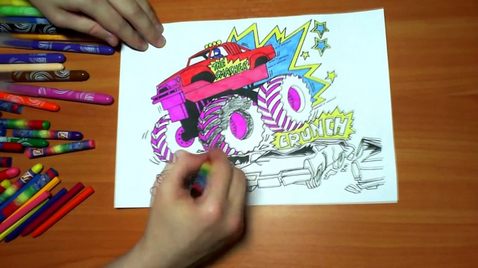 Cars New Coloring Pages for Kids Colors Coloring colored markers felt pens pencils