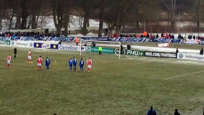 Coupe de France : égalisation de Charbonnier lors du match Sarreguemines et le Stade de Reims