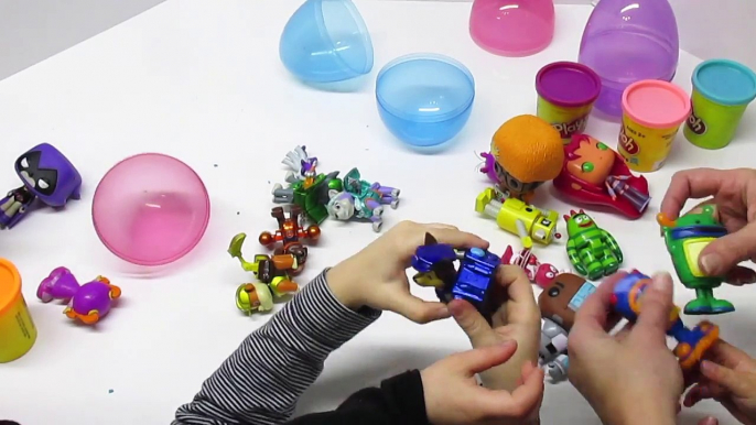 TEEN TITANS GO! Play-Doh Surprise Eggs!! Opening 1,2,3 Eggs With Fun Kid Club Kids and TEEN TITANS!