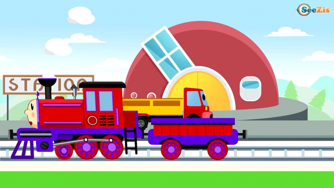 Adventure With the Train - Learn Numbers & Shapes - Trains cartoons