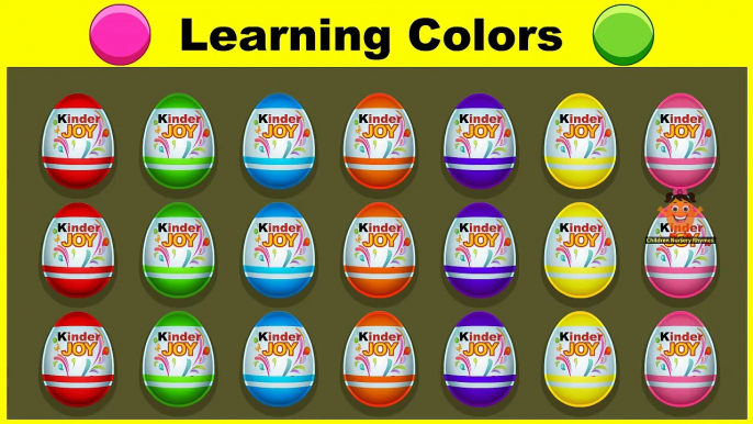 Learn Colors with Kinder Joy Surprise Eggs Colours Surprise Eggs Colors for Children