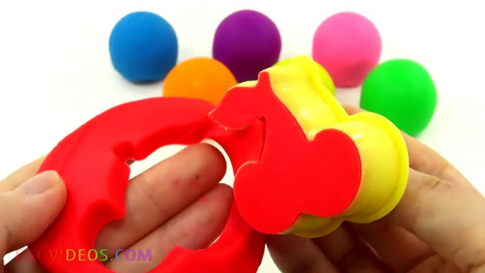 Play Doh Balls with Fruits Molds Fun and Creative for Kids Learn Colors with Modeling Clay