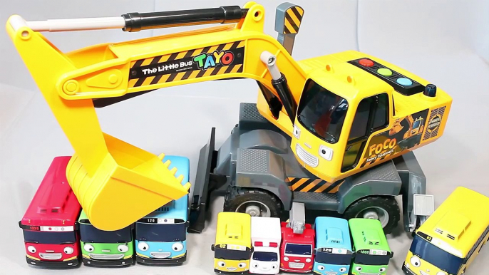 Excavators Tayo the Little Bus Disney Cars English Learn Numbers Colors Toy Surprise YouTube