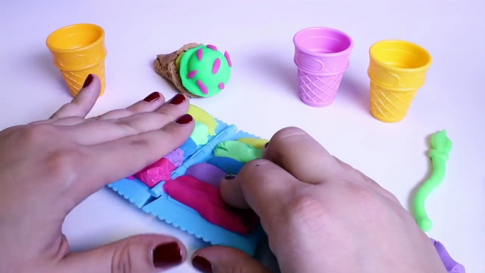 Play Doh Scoops n Treats DIY Ice Cream Cones Popsicles Sundaes Waffles Desserts Play Doh Ice Creams