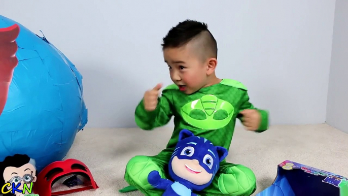 PJ MASKS Super Giant Toys Surprise Egg Opening Fun With Catboy Gekko  Ckn Toys-TsWSI8rVjH0