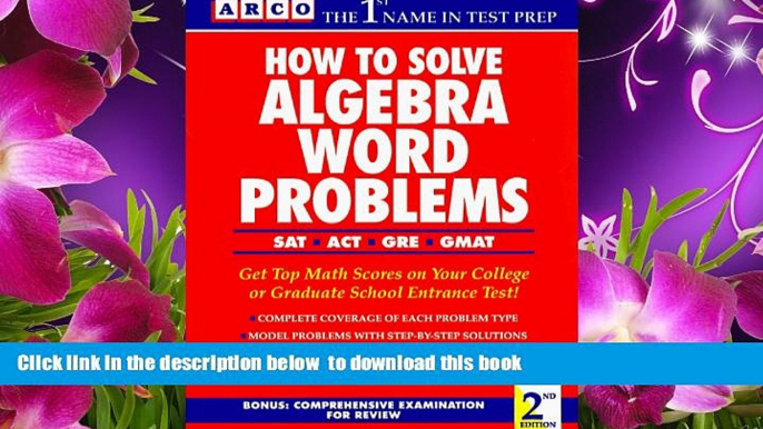 Download [PDF]  How to Solve Algebra Word Problems William A. Nardi Trial Ebook