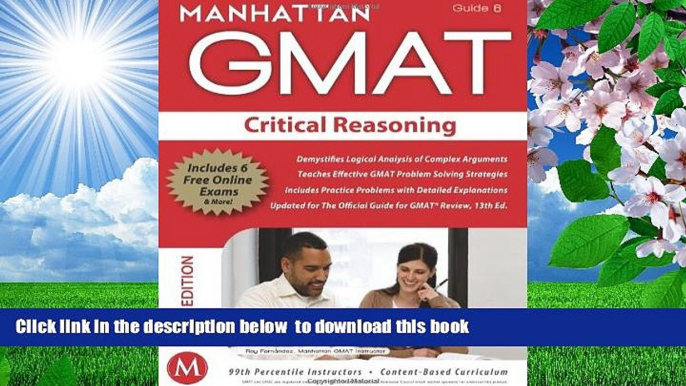 PDF  Critical Reasoning GMAT Strategy Guide, 5th Edition (Manhattan GMAT Preparation Guide: