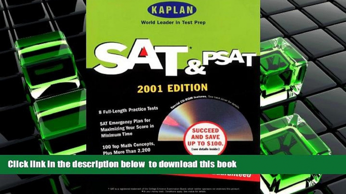 BEST PDF  Kaplan Sat Psat 2001 (Sat   Psat (Kaplan)(Book   CD-Rom), 2001) READ ONLINE